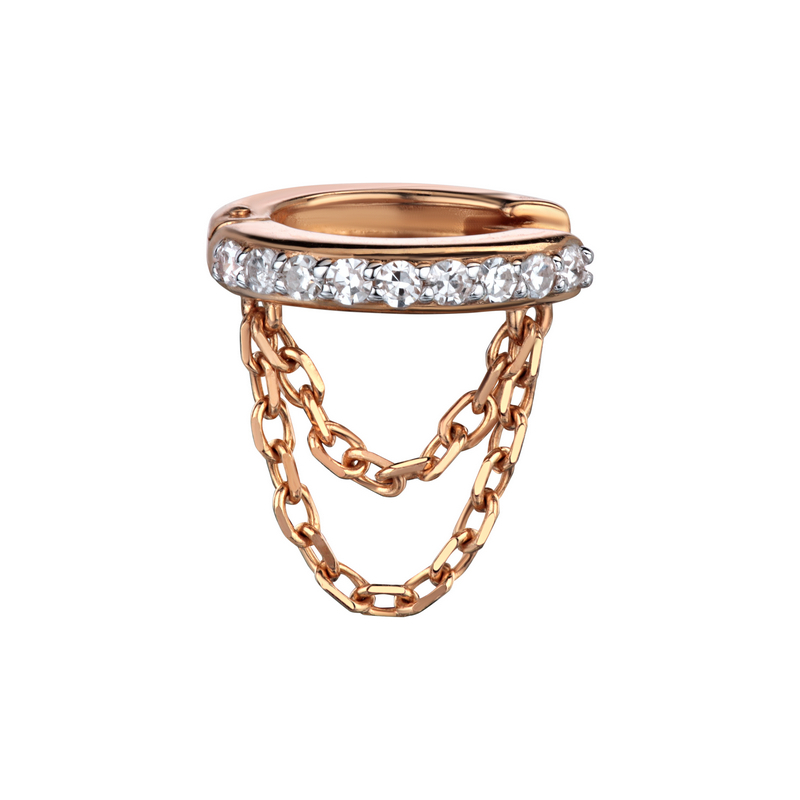 Серьга Одиночная из красного золота 585 пробы с бриллиантами 01С6117046Р-17