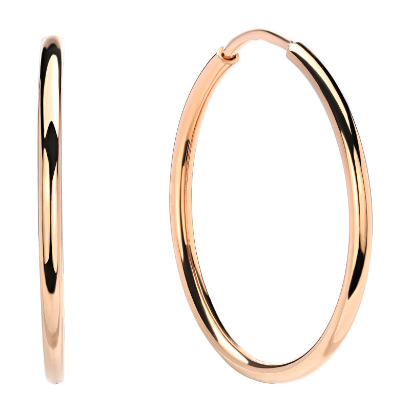 Серьги из красного золота 585 пробы без вставок 01С0111753