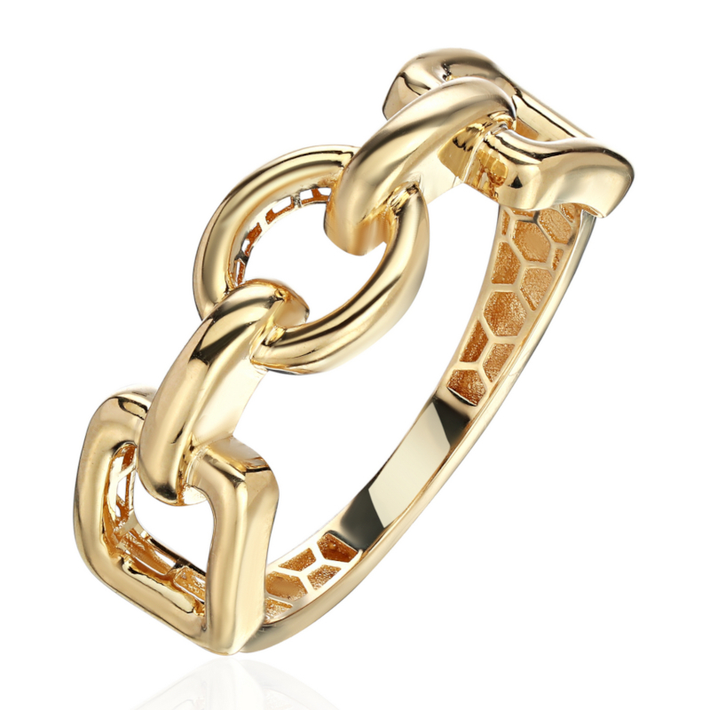 Кольцо из желтого золота 585 пробы без вставок 01К0315613