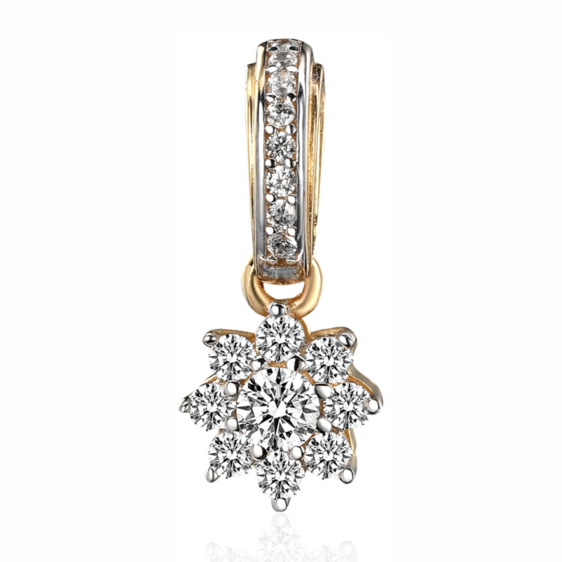 Подвеска из желтого золота 585 пробы с фианитами 01П1315643Р