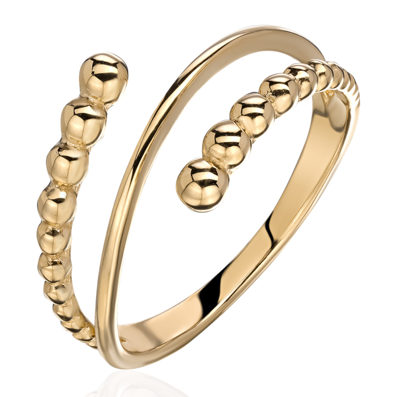 Кольцо из желтого золота 585 пробы без вставок 01К0314822