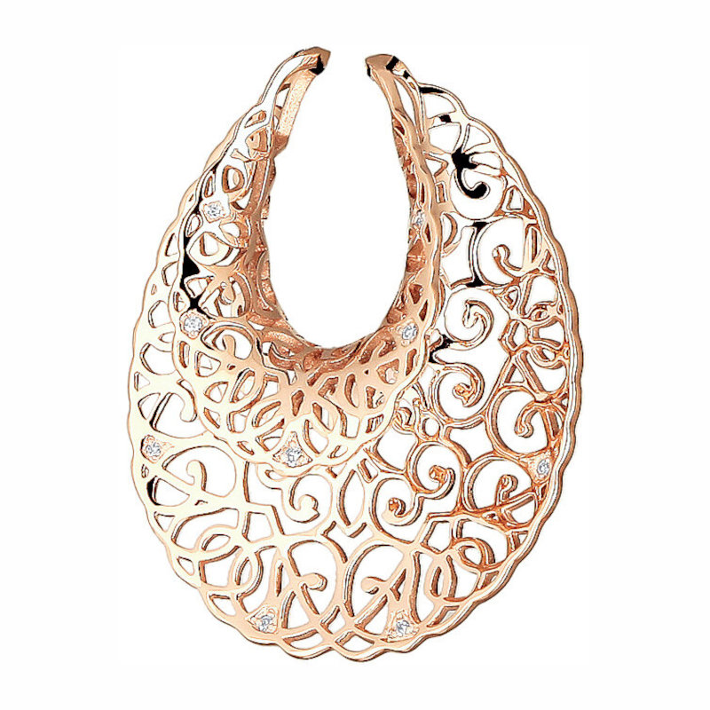 Подвеска из красного золота 585 пробы с бриллиантами 01П617629