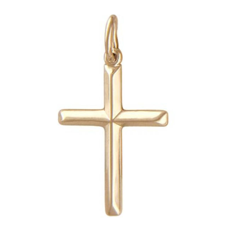 Крест нательный из красного золота 585 пробы 01Р019006 без вставок