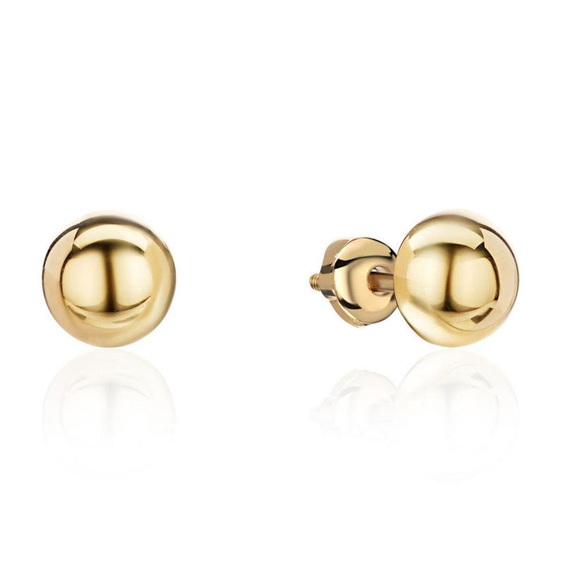 Серьги из желтого золота 585 пробы без вставок 01С0313742