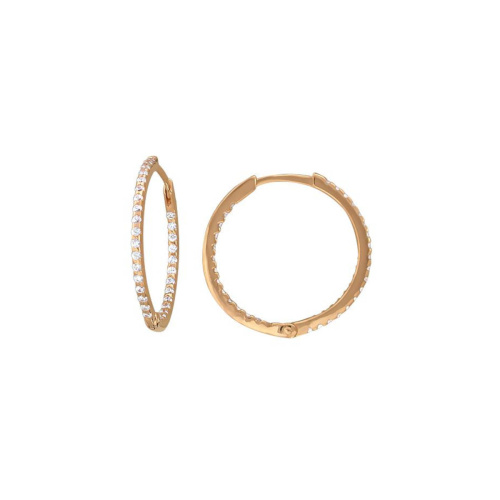 Серьги из красного золота 585 пробы с фианитами 01С117328