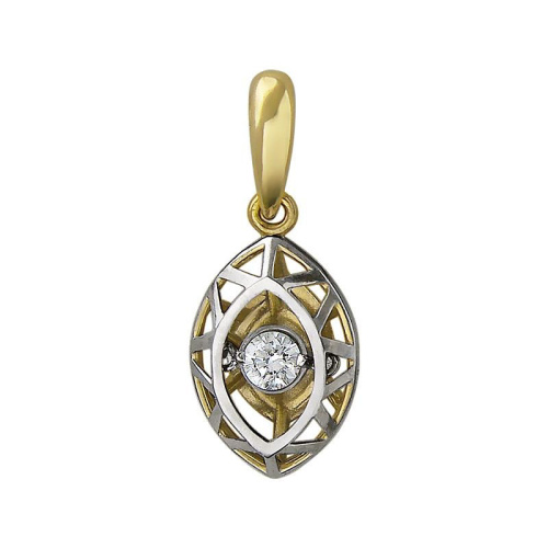 Подвеска из желтого золота 585 пробы с фианитом 01П1371062