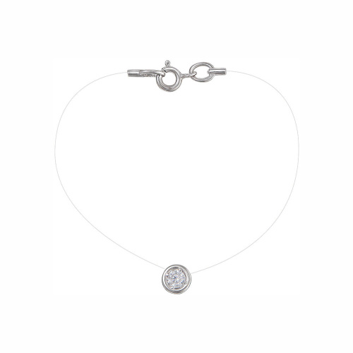 Колье из серебра 925 пробы с фианитом 01Л151694
