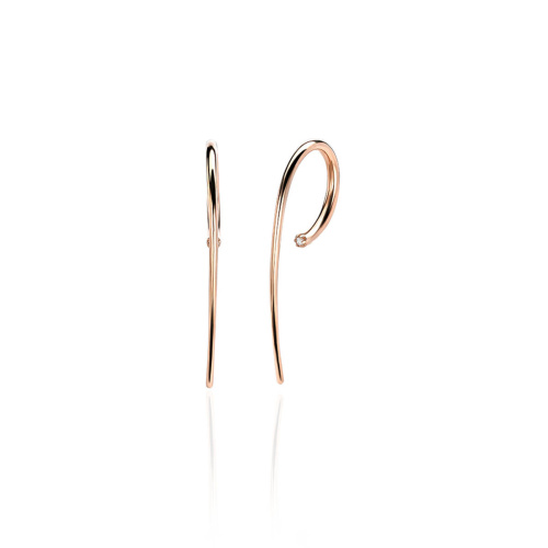 Серьги из красного золота 585 пробы с фианитами 01С1113205