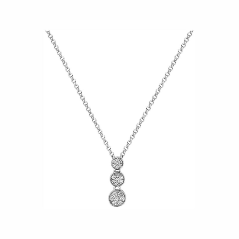 Колье из белого золота 585 пробы с бриллиантами 01Л6211034