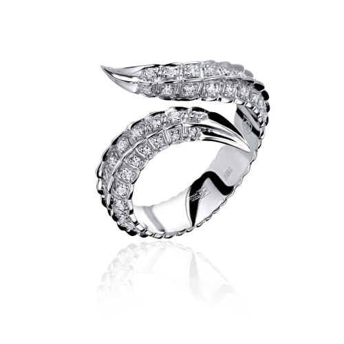 Кольцо из белого золота 585 пробы с бриллиантами 01К6214436