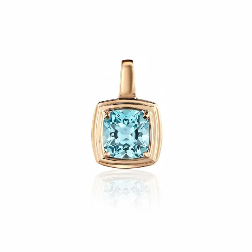 Подвеска из красного золота 585 пробы с топазом 01П3116564-1