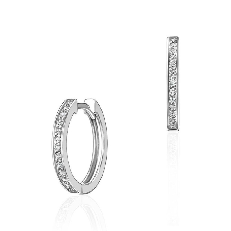 Серьги из белого золота 585 пробы с бриллиантами 01С6215688