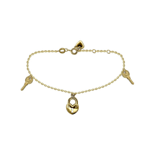 Браслет из желтого золота 585 пробы без вставок 01Б731913