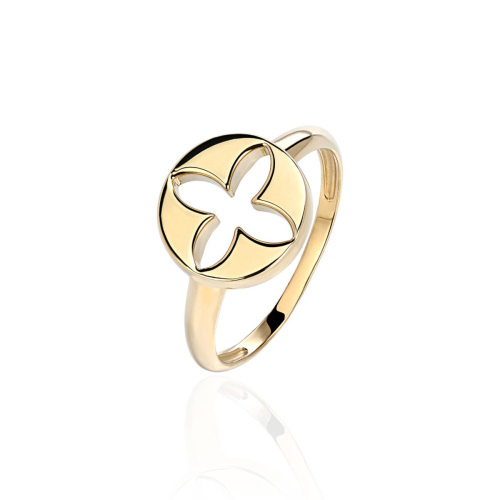 Кольцо из желтого золота 585 пробы без вставок 01К0313937