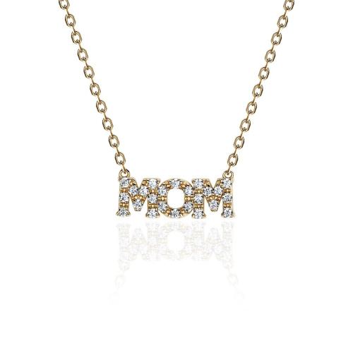 Колье из желтого золота 585 пробы с фианитами 01Л132179