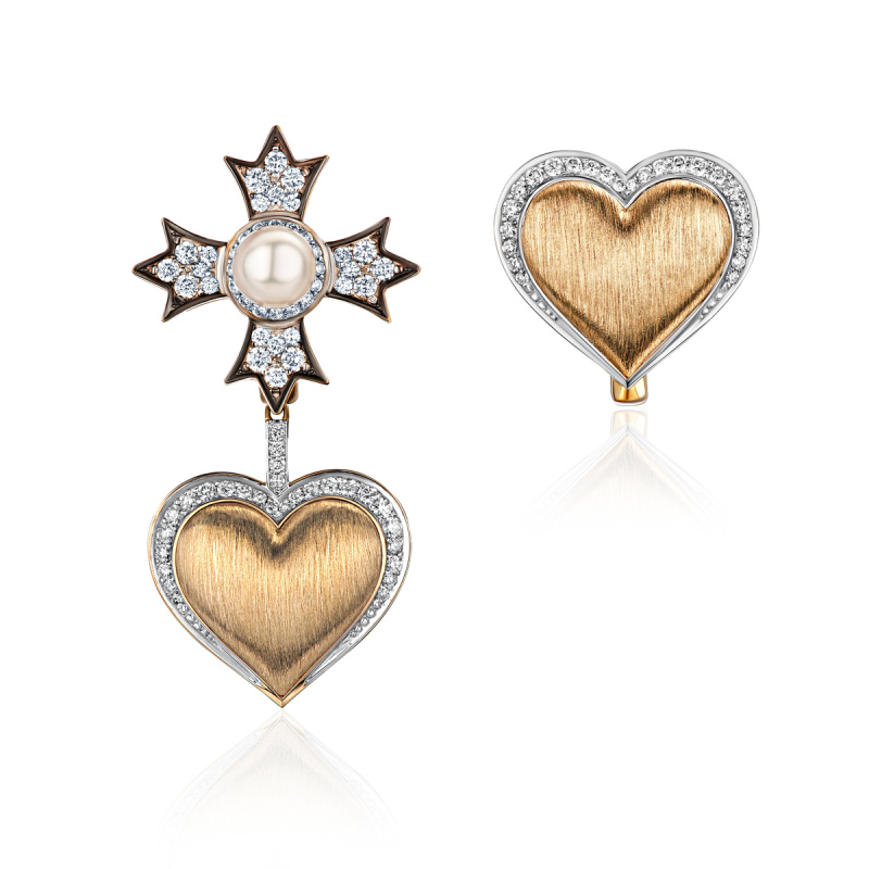 Серьги из желтого золота 585 пробы 01С6315935ЧР-1