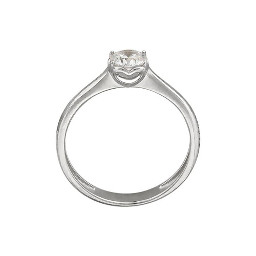 Кольцо из белого золота 585 пробы с фианитом 01К129407