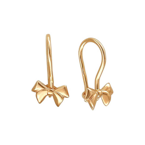 Серьги из красного золота 585 пробы без вставок 01С019235