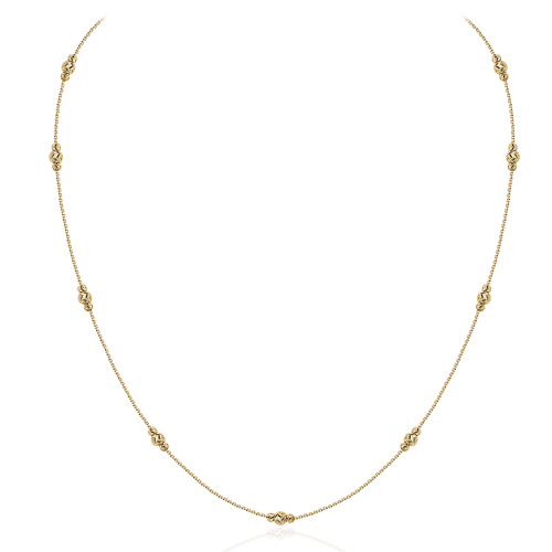 Колье из желтого золота 585 пробы без вставок 01Л732584