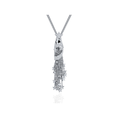 Колье из белого золота 585 пробы с бриллиантами 01Л621890