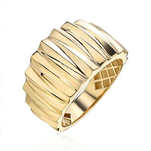 Кольцо из желтого золота 585 пробы без вставок 01К0316243