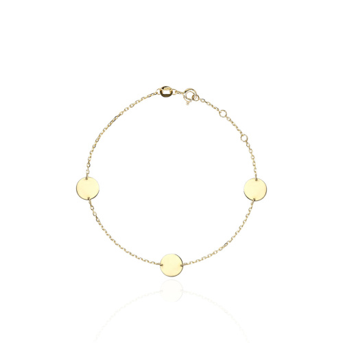 Браслет из желтого золота 585 пробы без вставок 01Б032818