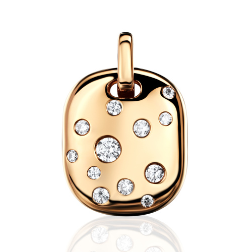 Подвеска из красного золота 585 пробы с фианитами 01П1115660