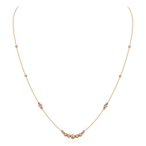 Колье из красного золота 585 пробы без вставок 01Л712585