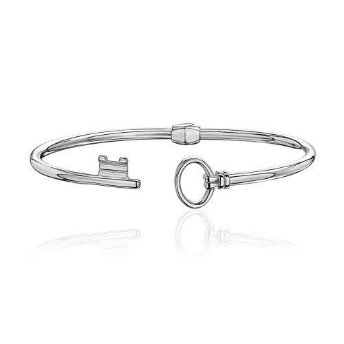 Браслет конго из белого золота 585 пробы без вставок 01Б0221002