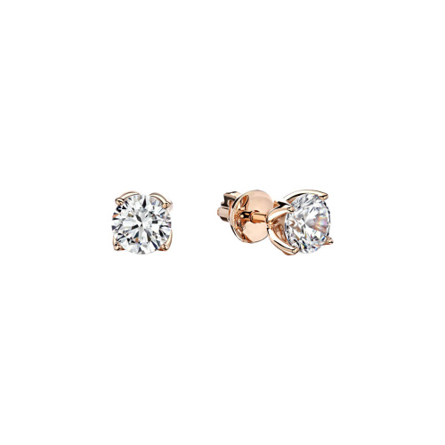 Серьги из красного золота 585 пробы с фианитами 01С1113839