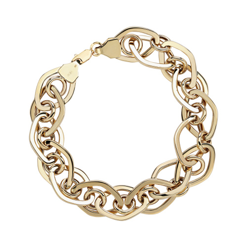 Браслет из желтого золота 585 пробы без вставок 01Б033163