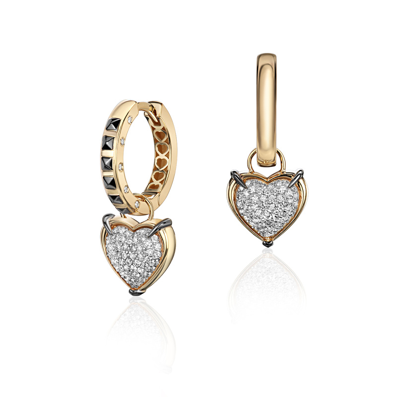 Серьги из жёлтого золота 585 пробы с бриллиантами 01С6315694