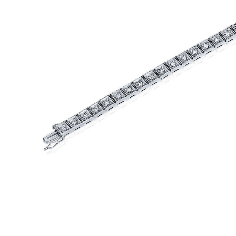 Браслет из белого золота 585 пробы с бриллиантами 01Б6225610