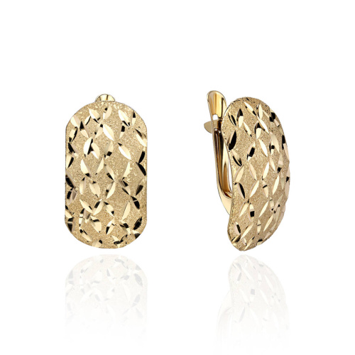 Серьги из желтого золота 585 пробы без вставок 01С734984