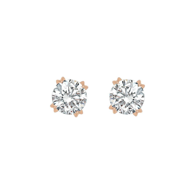 Серьги из красного золота 585 пробы с фианитами 01С1111285