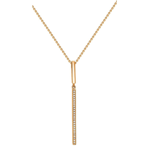 Колье из красного золота 585 пробы с фианитами 01Л111207