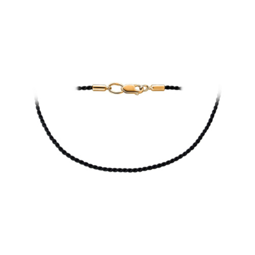 Колье на основе шелкового шнура с замком из красного золота 585 пробы 0РЛ010832-2