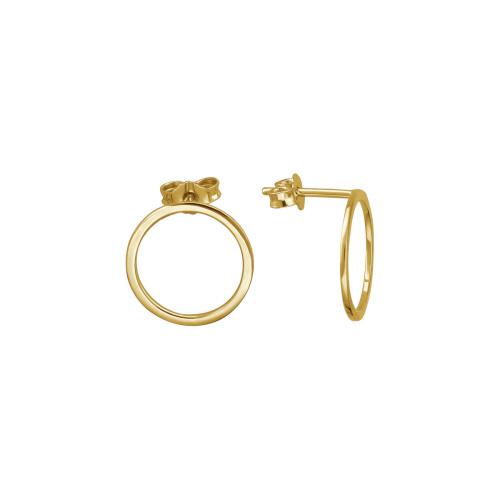 Серьги из желтого золота 585 пробы без вставок 01С0314152