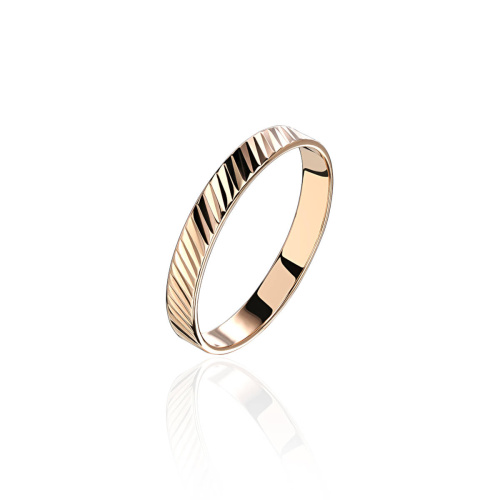 Обручальное кольцо из красного золота 585 пробы без вставок 01О710550