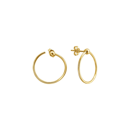 Серьги из желтого золота 585 пробы без вставок 01С0313110 Серьги из желтого золота 585 пробы без вставок 01С0313110