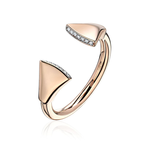 Кольцо из красного золота 585 пробы с фианитами 01К1115127Р