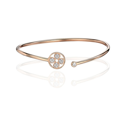 Браслет из красного золота 585 пробы с фианитами 01Б112860