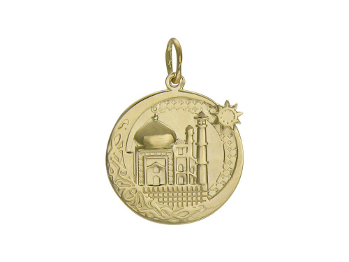Мусульманская подвеска из желтого золота 585 пробы без вставок 01П030591