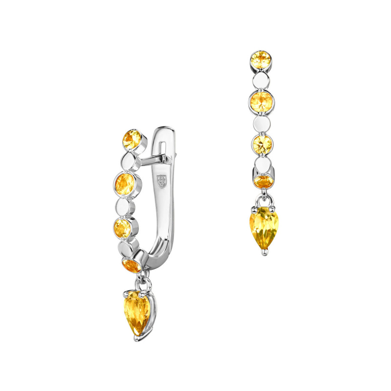 Серьги из белого золота 585 пробы 01С5216552-4