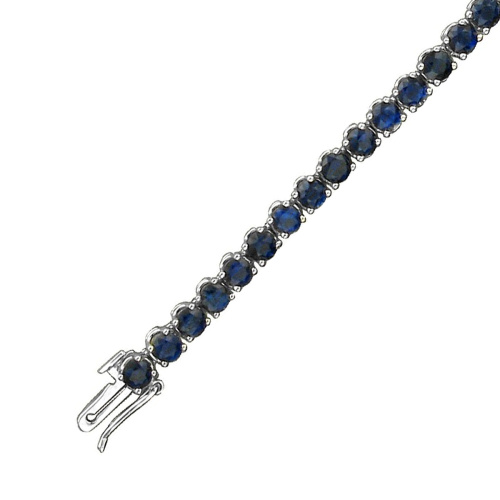 Браслет из белого золота 585 пробы с сапфирами 01Б522732-2