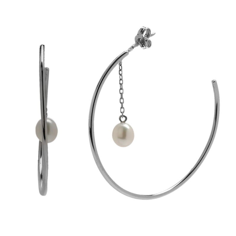 Серьги из серебра 925 пробы с жемчугом 01С3513852-1