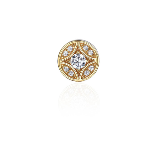 Подвеска из желтого золота 585 пробы с фианитами 01П1314824