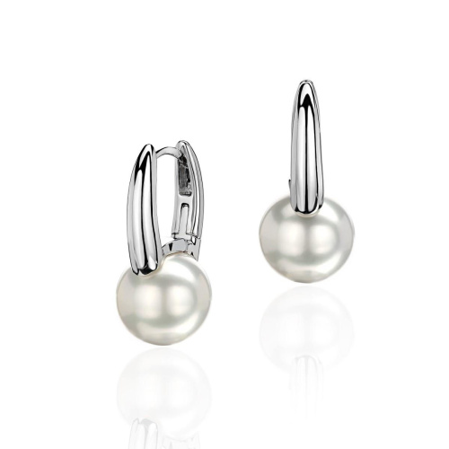 Серьги из белого золота 750 пробы с жемчугом 01С3714931Г-2