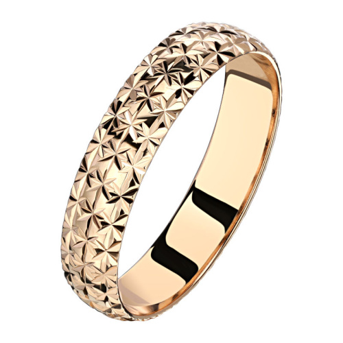 Обручальное кольцо из красного золота 585 пробы 01О710145