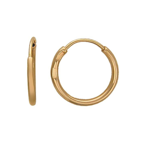 Серьги из красного золота 585 пробы без вставок 01С010507